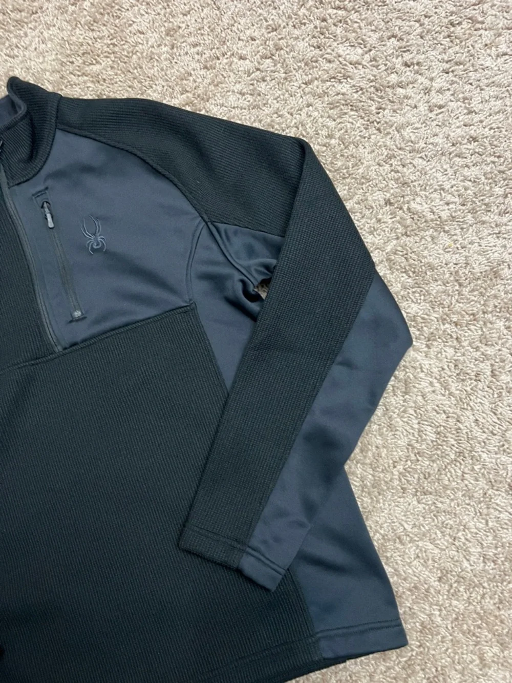 Spyder Men's Black Performance Half-Zip Jacket sz Large